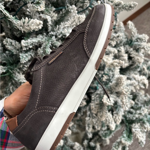 Mephisto Dark Gray Leather Sneakers Size 10 Never Worn - Picture 3 of 9